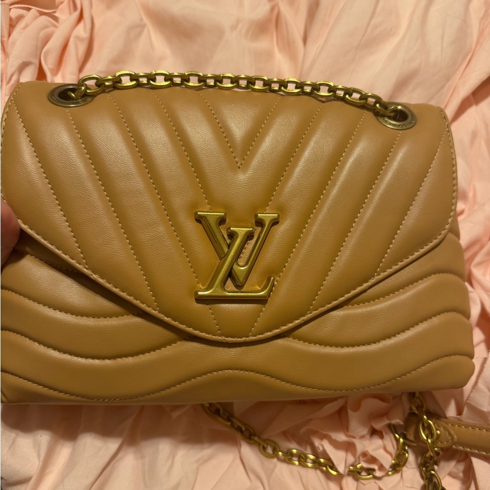 Designer  Tan Leather Shoulder Bag